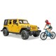Bruder 02543 JEEP Wrangler Rubicon, gorsko kolo in kolesar