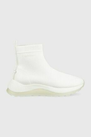 Superge Calvin Klein 2 Piece Sole Sock Boot-Knit HW0HW01338 Ck White YAF