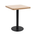 VIDAXL Bistro miza svetlo rjava 60x60 cm mediapan