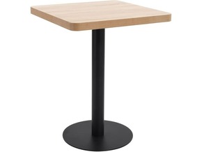 VIDAXL Bistro miza svetlo rjava 60x60 cm mediapan
