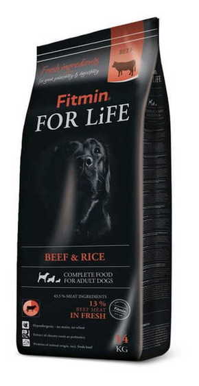 Fitmin pasji briketi For Life Beef &amp; Rice