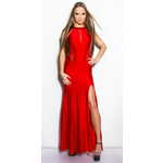 Amiatex Ženska obleka 74497, rdeča, UNIVERZáLNí