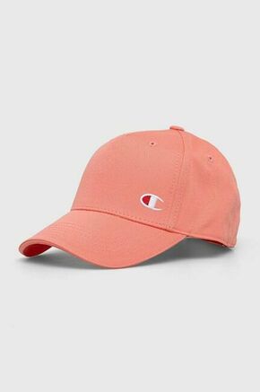 Bombažna bejzbolska kapa Champion roza barva - roza. Kapa s šiltom vrste baseball iz kolekcije Champion. Model izdelan iz enobarvne tkanine.