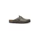 Usnjeni natikači Birkenstock Boston zelena barva, 1029079 - zelena. Natikači iz kolekcije Birkenstock. Model je izdelan iz naravnega usnja. Širina podplata: regular. Vložek je zasnovan za stopala standardne širine.