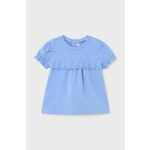 Majica za dojenčka Mayoral - modra. Majica za dojenčka iz kolekcije Mayoral. Model izdelan iz enobarvne tkanine.