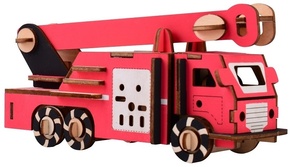 Woodcraft Lesena 3D sestavljanka Gasilsko vozilo