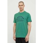 Bombažna kratka majica Ellesse Club T-Shirt moška, zelena barva, SHV20259 - zelena. Kratka majica iz kolekcije Ellesse, izdelana iz pletenine s potiskom. Model iz izjemno udobne bombažne tkanine.