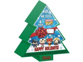 FUNKO Pocket Pop: Dc Holiday-tree Holiday Box 4pc
