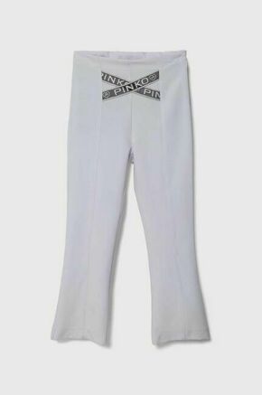 Otroške hlače Pinko Up bela barva - bela. Otroški hlače iz kolekcije Pinko Up. Model izdelan iz tkanine. Zaradi vsebnosti poliestra je tkanina bolj odporna na gubanje.