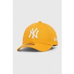 Otroška bombažna bejzbolska kapa New Era NEW YORK YANKEES oranžna barva - oranžna. Otroška kapa s šiltom vrste baseball iz kolekcije New Era. Model izdelan iz tkanine z nalepko.