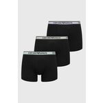 Boksarice Emporio Armani Underwear 3-pack moški, črna barva - črna. Boksarice iz kolekcije Emporio Armani Underwear. Model izdelan iz gladke, elastične pletenine.
