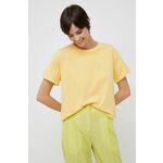 Bombažna kratka majica Pepe Jeans Wimani rumena barva - rumena. Lahkotna kratka majica iz kolekcije Pepe Jeans. Model izdelan iz tanke, elastične pletenine.
