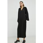 Obleka By Malene Birger Brynn črna barva - črna. Obleka iz kolekcije By Malene Birger. Raven model, izdelan iz enobarvne tkanine. Nežen material, prijeten na dotik.