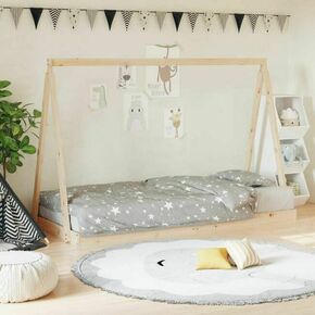 Shumee Otroški posteljni okvir 90x190 cm trdna borovina