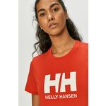Helly Hansen bombažna majica - rdeča. T-shirt iz zbirke Helly Hansen. Model narejen iz tanka, rahlo elastična tkanina.