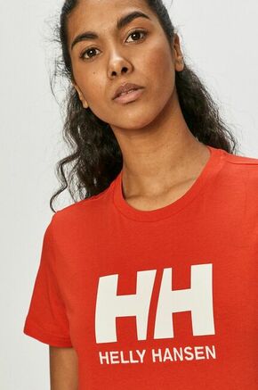 Helly Hansen bombažna majica - rdeča. T-shirt iz zbirke Helly Hansen. Model narejen iz tanka