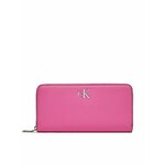Calvin Klein Jeans Velika ženska denarnica Minimal Monogram Zip Around K60K611269 Roza