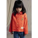 Otroška bombažna jakna Mini Rodini Mallorca oranžna barva - oranžna. Otroška jakna iz kolekcije Mini Rodini. Nepodložen model, izdelan iz blaga z aplikacijo.