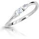 Cutie Diamonds Očarljiv prstan iz belega zlata z diamanti DZ6720-3054-00-X-2 (Obseg 53 mm) Belo zlato 585/1000