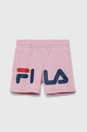 Fila otroške kratke hlače - roza. Otroške kratke hlače iz kolekcije Fila. Model narejen iz plesti.