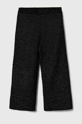 Otroške hlače United Colors of Benetton črna barva - črna. Otroški hlače iz kolekcije United Colors of Benetton. Model izdelan iz pletenine. Izrazita