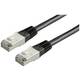 Povezovalni kabel S/FTP, Cat6, 2xRJ45, 0,5 m črn
