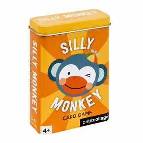 WEBHIDDENBRAND Petit Collage Kartice v škatli Silly Monkey