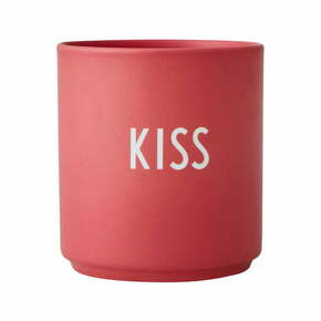 Rdeča porcelanasta skodelica Design Letters Kiss