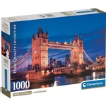 Clementoni - Puzzle 1000 Tower bridge ponoči