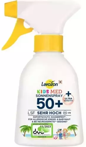 LAVOZON Kids MED sprej za zaščito pred soncem SPF 50+ - 200 ml