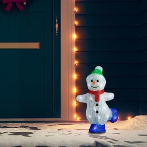 VidaXL LED božični akrilni snežak notranji in zunanji 30 cm