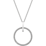 Hot Diamonds Srebrna ogrlica s pravim diamantom Flora DP718 (veriga, obesek) srebro 925/1000