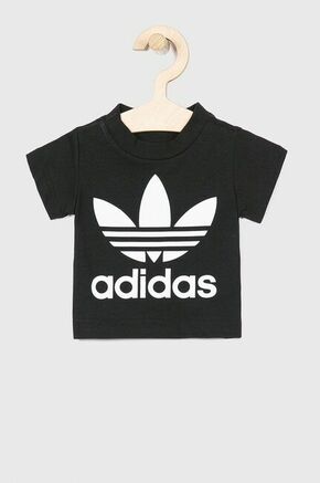 Adidas Originals otroška majica 62-104 cm - črna. T-shirt otrocih iz zbirke adidas Originals. Model narejen iz tiskane tkanine.