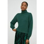 Pulover Answear Lab ženski, zelena barva - zelena. Pulover iz kolekcije Answear Lab. Model izdelan iz enobarvne pletenine. Kolekcija je na voljo izključno na Answear.Si.