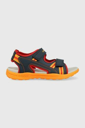 Otroški sandali Geox oranžna barva - oranžna. Otroški Sandali iz kolekcije Geox. Model izdelan iz kombinacije sintetičnega in tekstilnega materiala. Model z mehkim in prožnim podplatom.