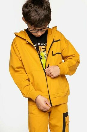 Otroški bombažen pulover Coccodrillo rumena barva