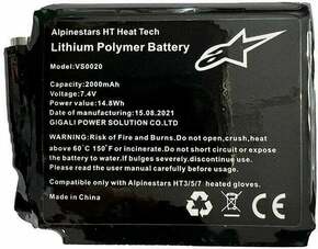Alpinestars Battery For HT Heat Tech Gloves Black Samo ena velikost Motoristične rokavice