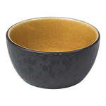 Skleda iz črne keramike z notranjo glazuro v oker barvi Bitz Mensa, premer 10 cm