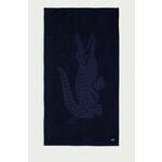 Brisača Lacoste mornarsko modra barva - mornarsko modra. Brisača iz kolekcije Lacoste. Model izdelan iz vzorčastega materiala.