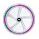 kolo za skiro Dots white 200mm, belo mint/pink barva z ležaji ABEC9 1KOS