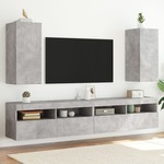 Vidaxl Stenske TV omarice z LED 2 kosa betonsko siva 30,5x35x70 cm