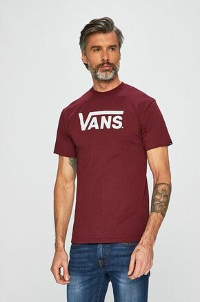 Vans t-shirt - bordo. T-shirt iz kolekcije Vans. Model izdelan iz pletenine s potiskom.