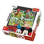 Trefl Puzzle 4 v 1 Mickey Mouse v parku