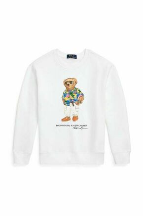 Otroški bombažen pulover Polo Ralph Lauren bela barva - bela. Otroški pulover iz kolekcije Polo Ralph Lauren. Model izdelan iz pletenine s potiskom.