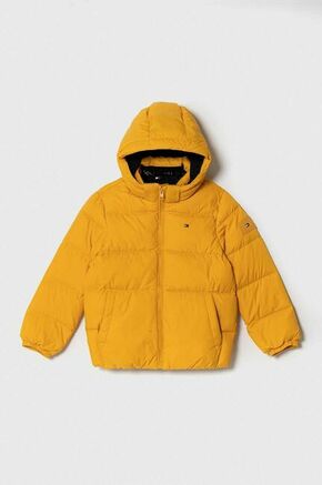 Otroška puhovka Tommy Hilfiger rumena barva - rumena. Otroški jakna iz kolekcije Tommy Hilfiger. Podložen model