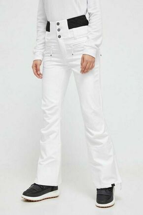 Smučarske hlače Roxy Rising High bela barva - bela. Smučarske hlače iz kolekcije Roxy. Model izdelan materiala