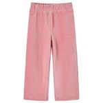 vidaXL Otroške hlače žamet svetlo roza 92