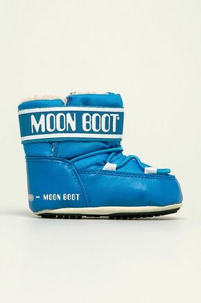 Moon Boot otroške snežke Crib 2 - modra. Zimski čevlji iz kolekcije Moon Boot. Podloženi model izdelan iz kombinacije tekstilnega materiala in ekološkega usnja.