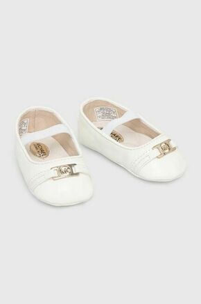 Čevlji za dojenčka Michael Kors bela barva - bela. Čevlji za dojenčka iz kolekcije Michael Kors. Model izdelan iz ekološkega usnja. Lahek in udoben model