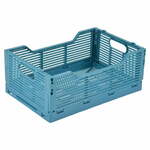 Modra plastična škatla za shranjevanje 40x30x17 cm – Homéa